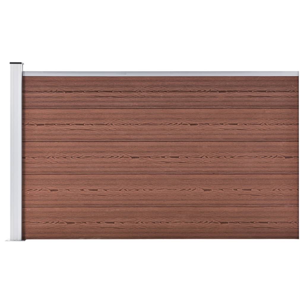 Clôture de jardin WPC composite marron 175 x 105 cm - PANGIVO