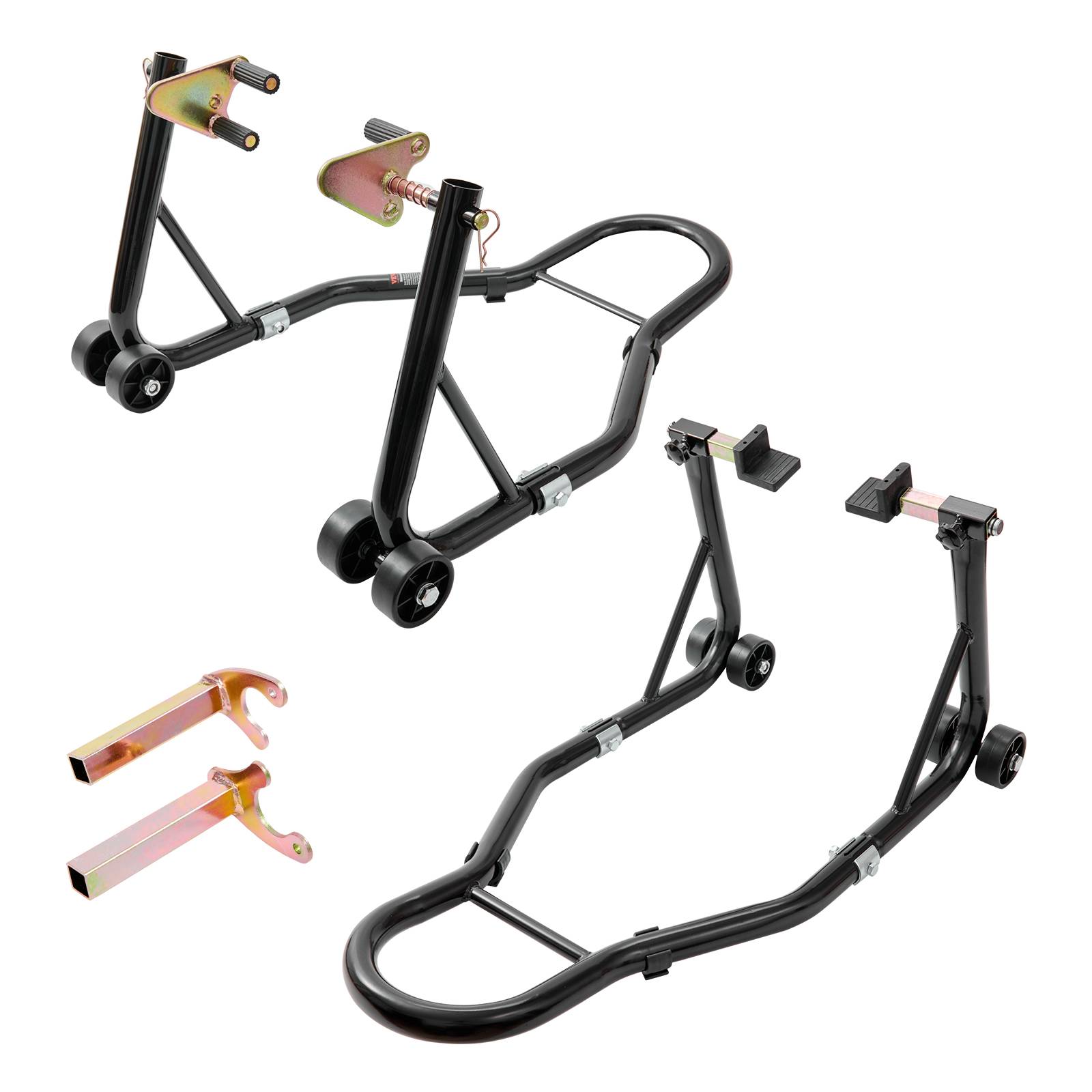 VEVOR Béquille roue atelier charge 0.39T, bras réglable, tête fourche U+L, pour réparation/moto, domicile. - Image 1