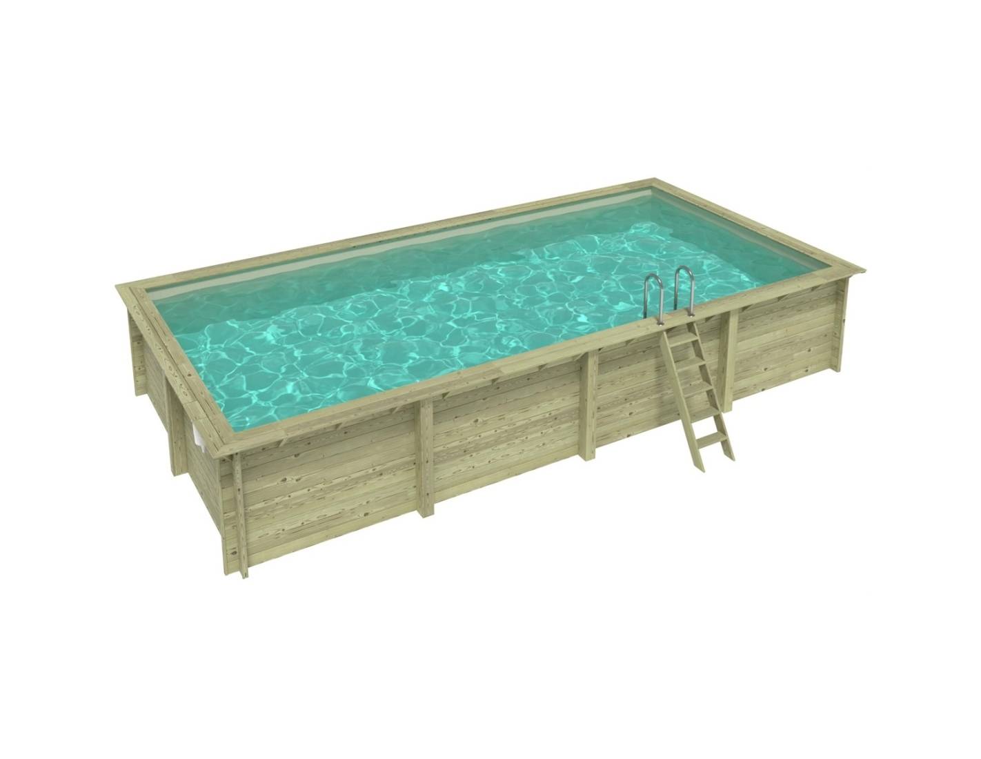 Altanka - Piscine hors sol en bois AQUA 8.5 x 4.35 - H.1.45 m, sable, cadre en métal - sans dalle - BAS7309OSPU3 - ALTANKA - Image 1
