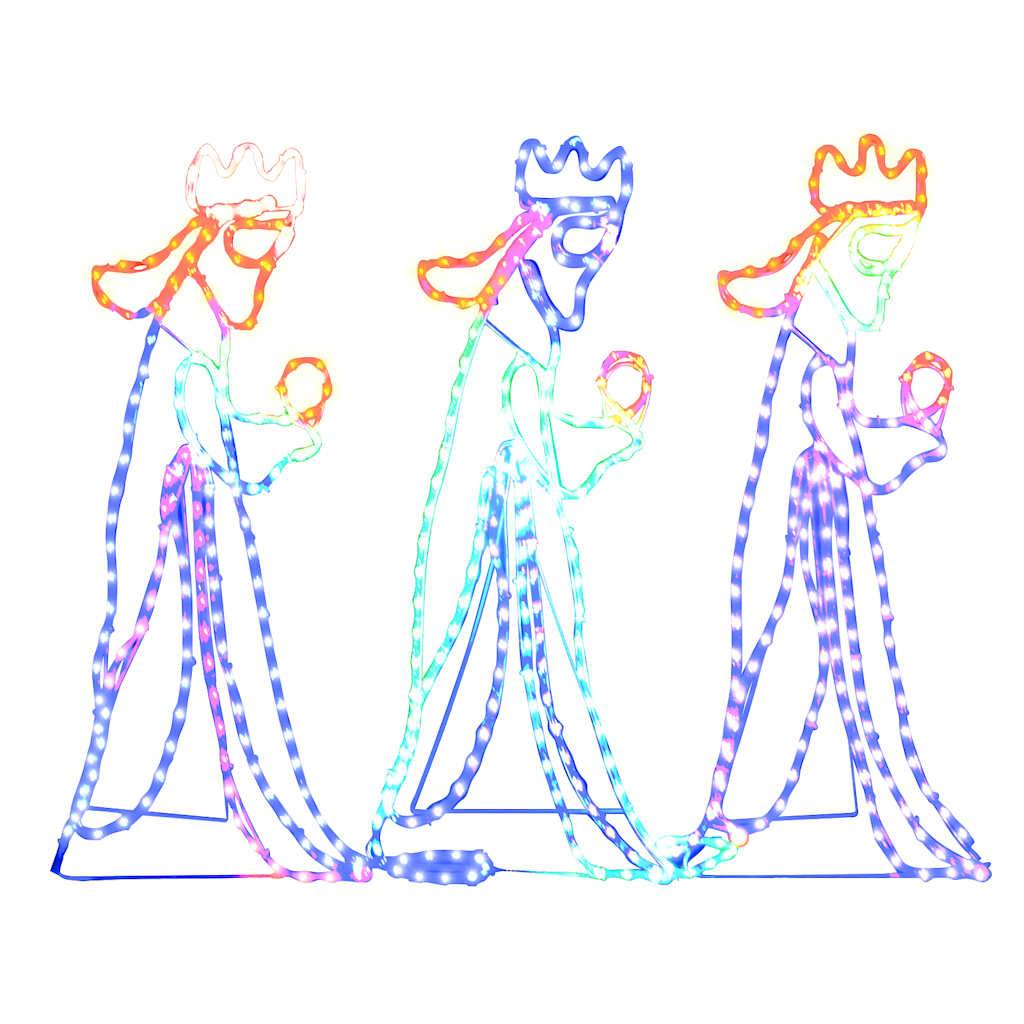 ComfortXL - Figurine Noël Lumineuse Rois Mages 504 LED Décoration Jardin Crèche Multicolore – ComfortXL Outdoor Living - Image 2