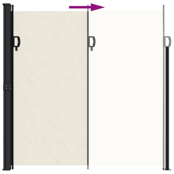 Store Banne - Auvent latéral rétractable crème 200x600 cm - MEUBLE PRO-JU5003 - Image 5