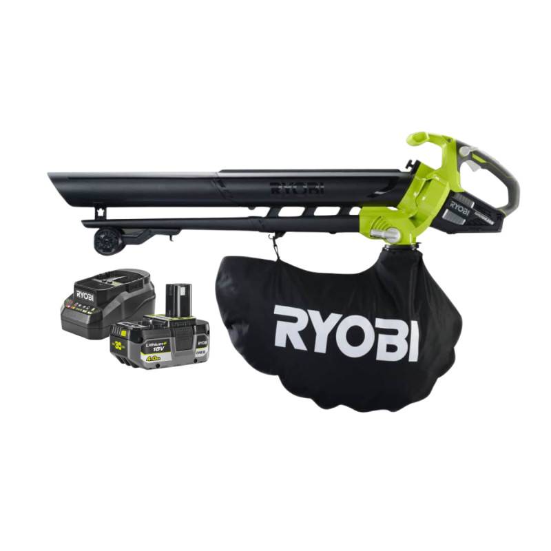 Ryobi - Souffleur aspiro-broyeur RYOBI 18V One+ Brushless OBV18 - Batterie 4,0Ah et chargeur - Image 1