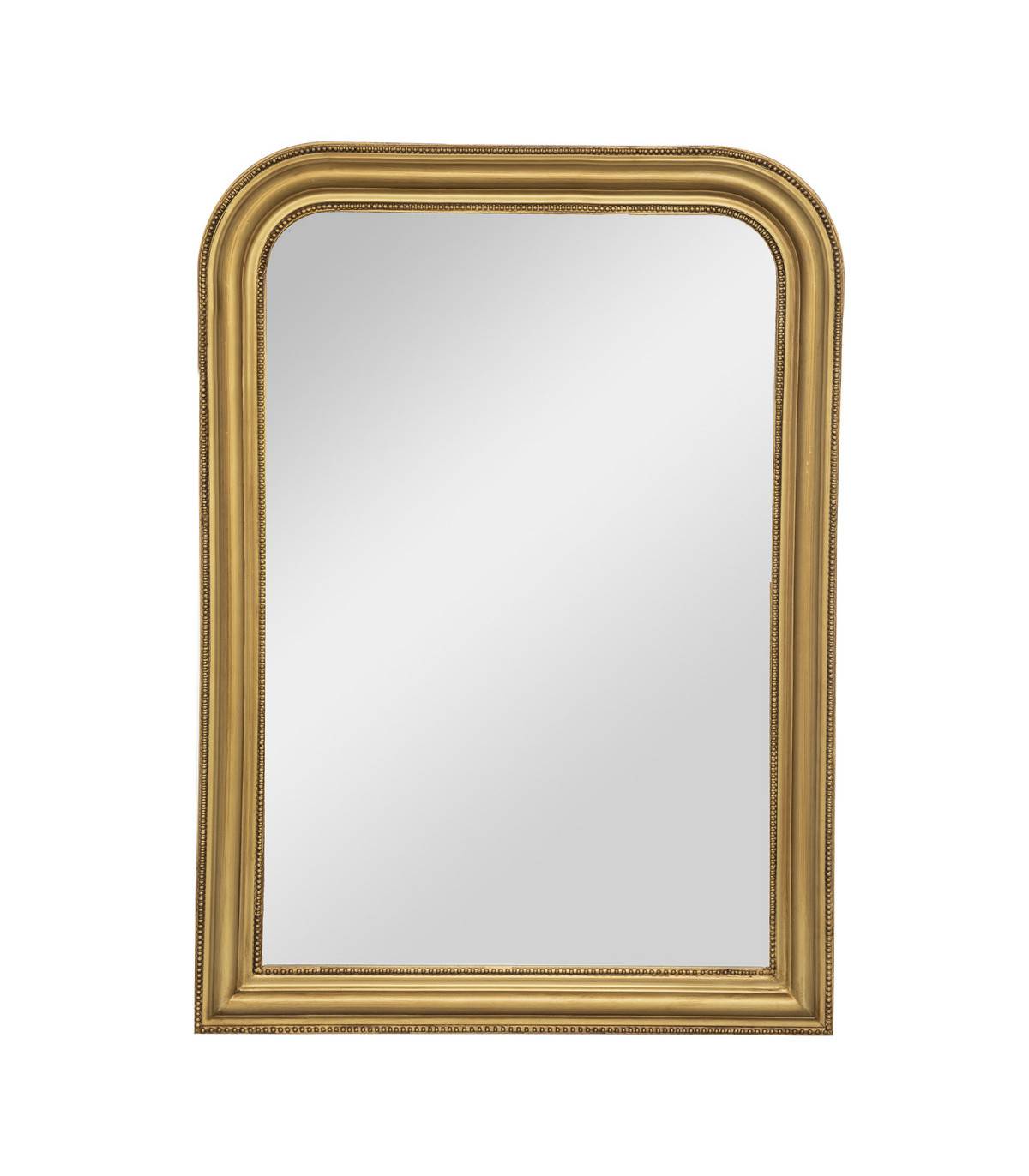 Grand Miroir mural en Bois doré et Verre 74  x 104 cm - Image 1