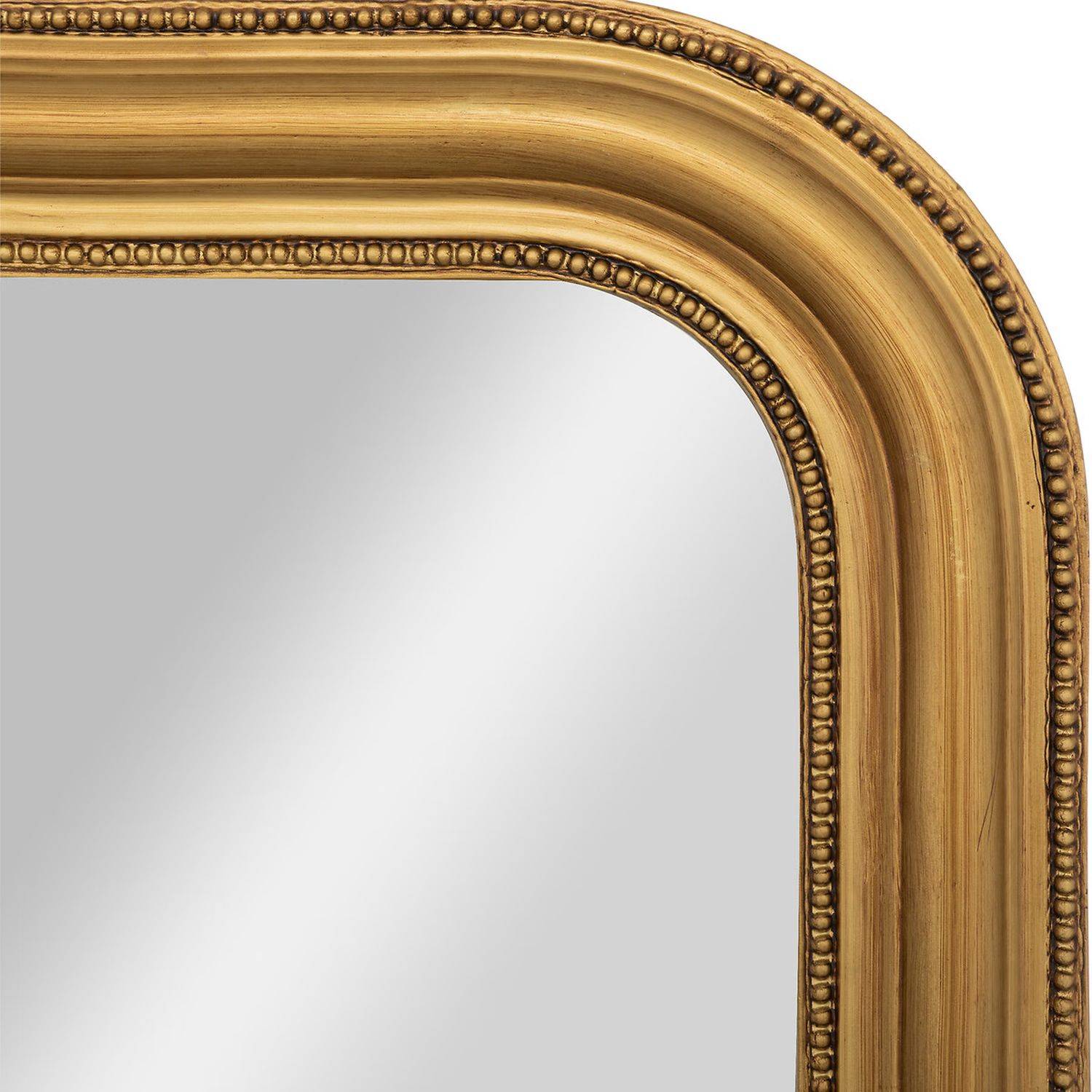 Grand Miroir mural en Bois doré et Verre 74  x 104 cm - Image 3