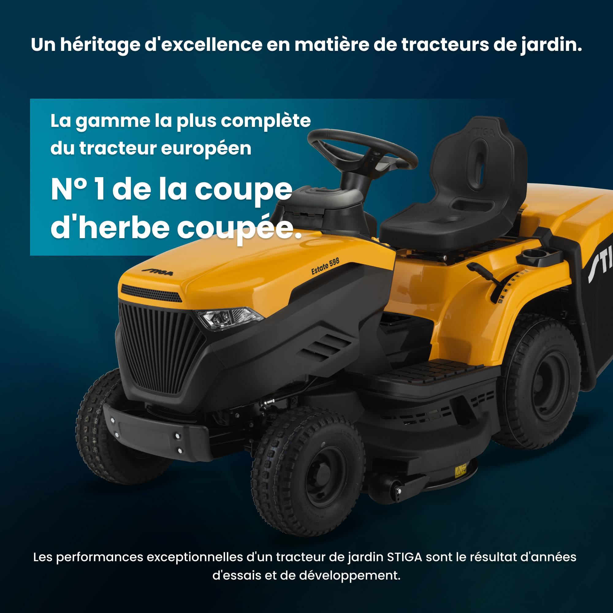 Stiga - Tracteur Estate 598, moteur 452cc, plateau 98cm, collecteur 240L - STIGA - Image 3