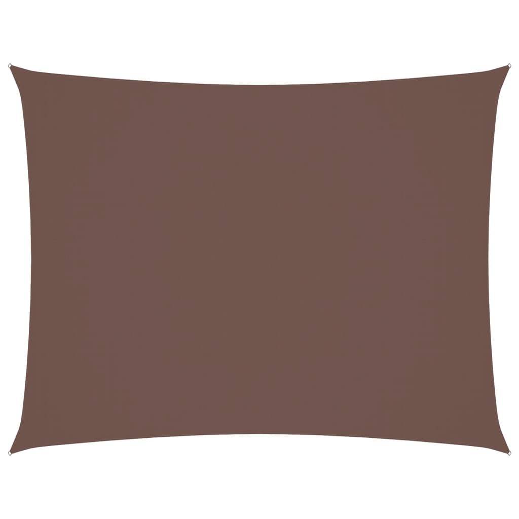 Voile de parasol - accessoire parasol - Tissu de remplacement pour parasol tissu oxford rectangulaire 5x7 m marron - MEUBLE PRO - Image 1
