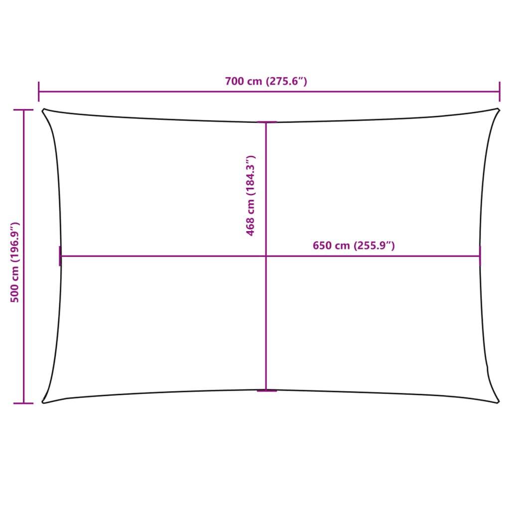 Voile de parasol - accessoire parasol - Tissu de remplacement pour parasol tissu oxford rectangulaire 5x7 m marron - MEUBLE PRO - Image 10