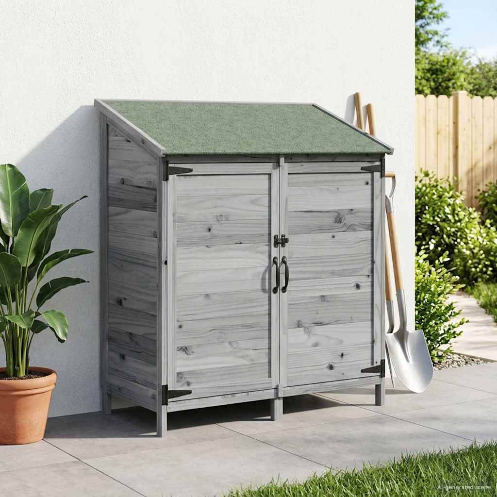 Vidaxl - Abri de jardin Gris 106,5 x 56 x 113,5 cm Bois d'ingénierie vidaXL 42033442 - Image 4