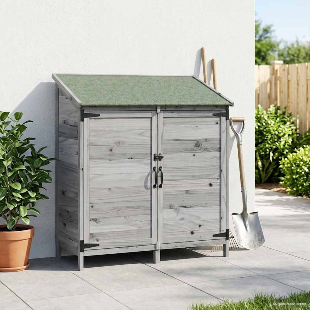 Vidaxl - Abri de jardin Gris 106,5 x 56 x 113,5 cm Bois d'ingénierie vidaXL 42033442 - Image 1