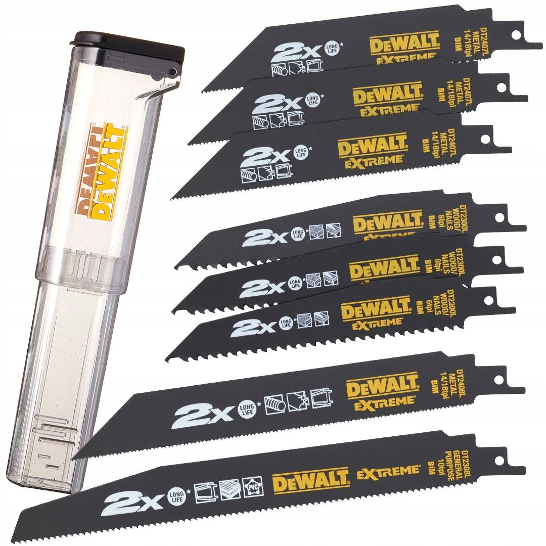 Coffret de 8 lames pour scie sabre - DEWALT - DT2443L-QZ - Image 2
