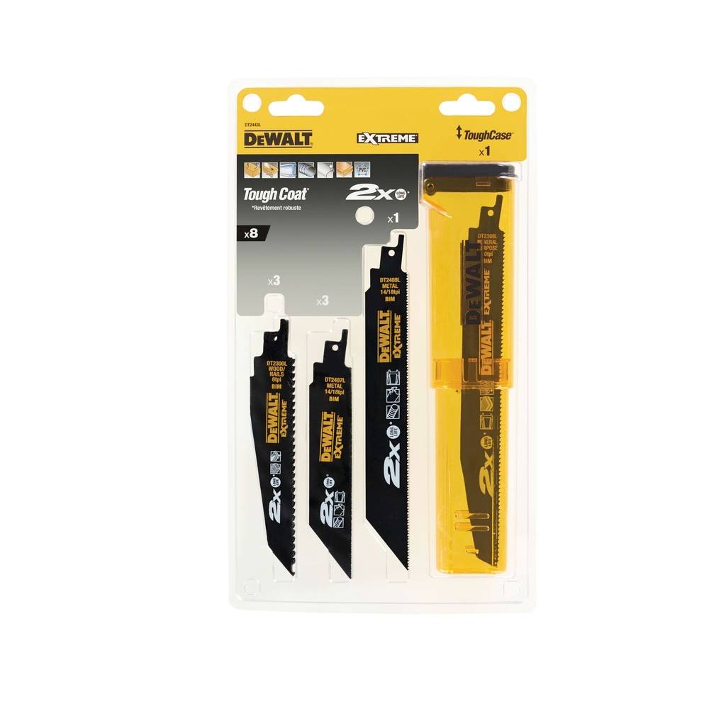 Coffret de 8 lames pour scie sabre - DEWALT - DT2443L-QZ - Image 4