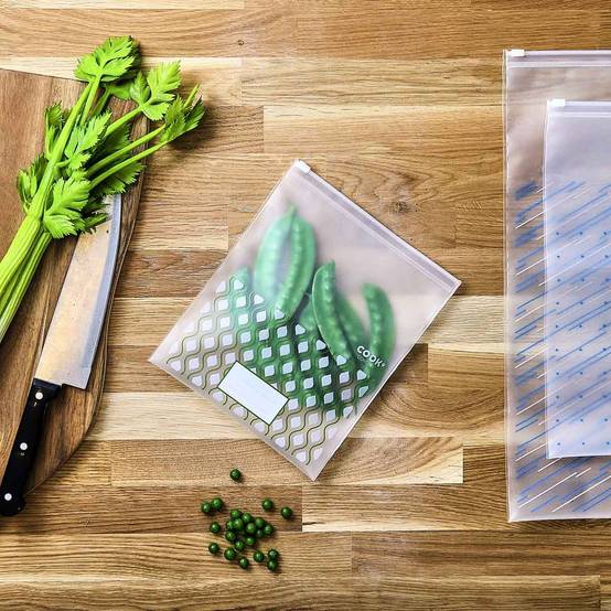 Cook Concept - Lot de 3 Sacs de Congélation "Réutilisables" 41cm Transparent - Image 7
