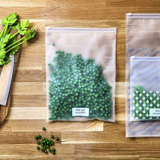 Cook Concept - Lot de 3 Sacs de Congélation "Réutilisables" 41cm Transparent - Image 6