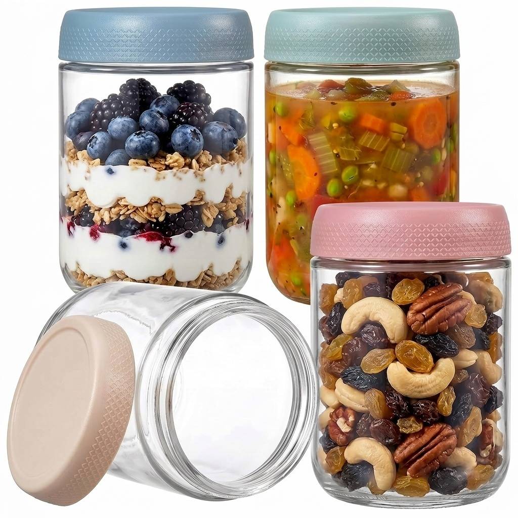 4 bocaux verre empilables, lave-vaisselle - Image 1