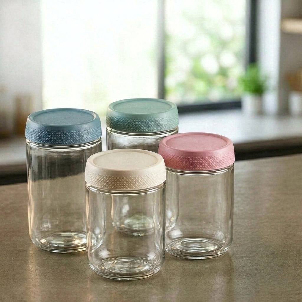 4 bocaux verre empilables, lave-vaisselle - Image 3