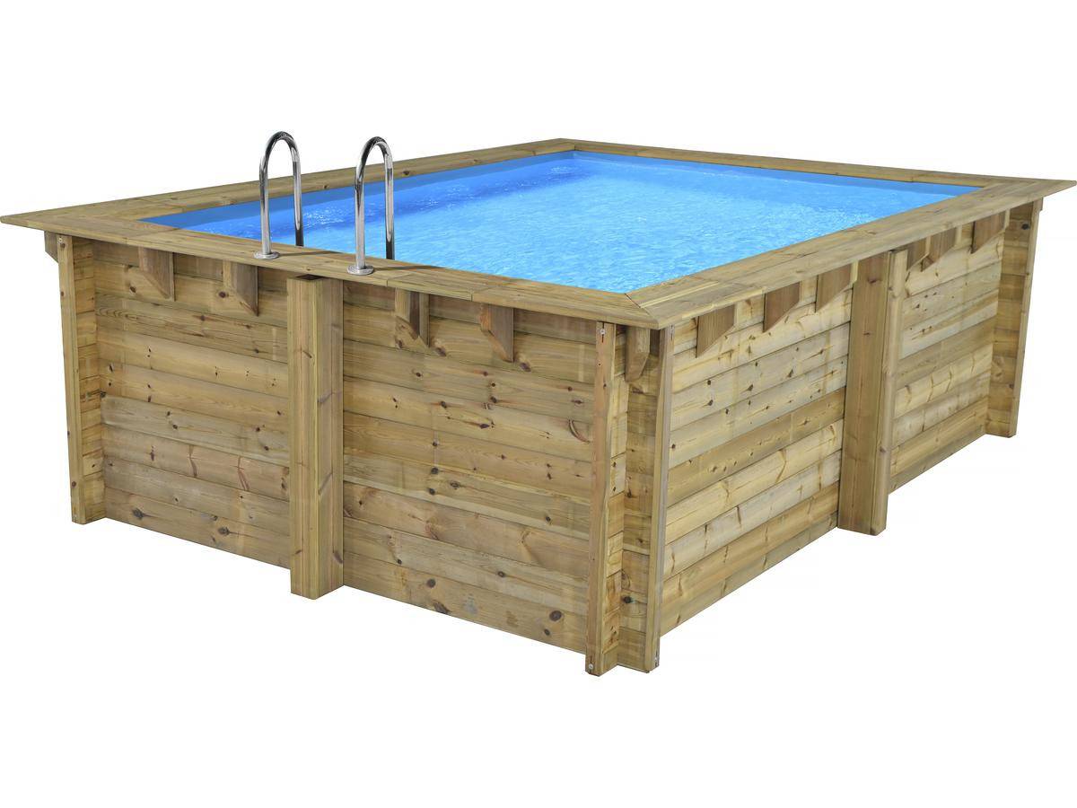 Piscine Bois Rectangle " Caimans 120  " - 4.10 X 3.00 X 1.24  M -habitat Et Jardin - Image 1