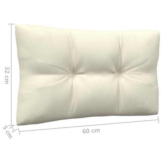 Canapé 2 places de jardin | Canapé D'extérieur | Sofa De Jardin et coussins crème Bois de pin solide Maison Chic - Image 9