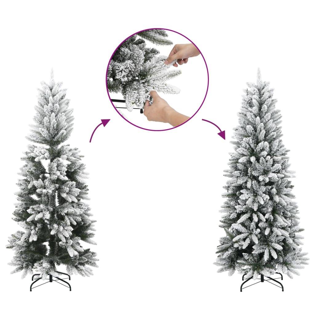 Sapin de Noël | Arbre de Noël artificiel 300 LED et neige floquée 180 cm Maison Chic - Image 4