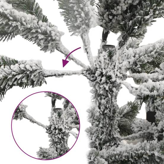 Sapin de Noël | Arbre de Noël artificiel 300 LED et neige floquée 180 cm Maison Chic - Image 5