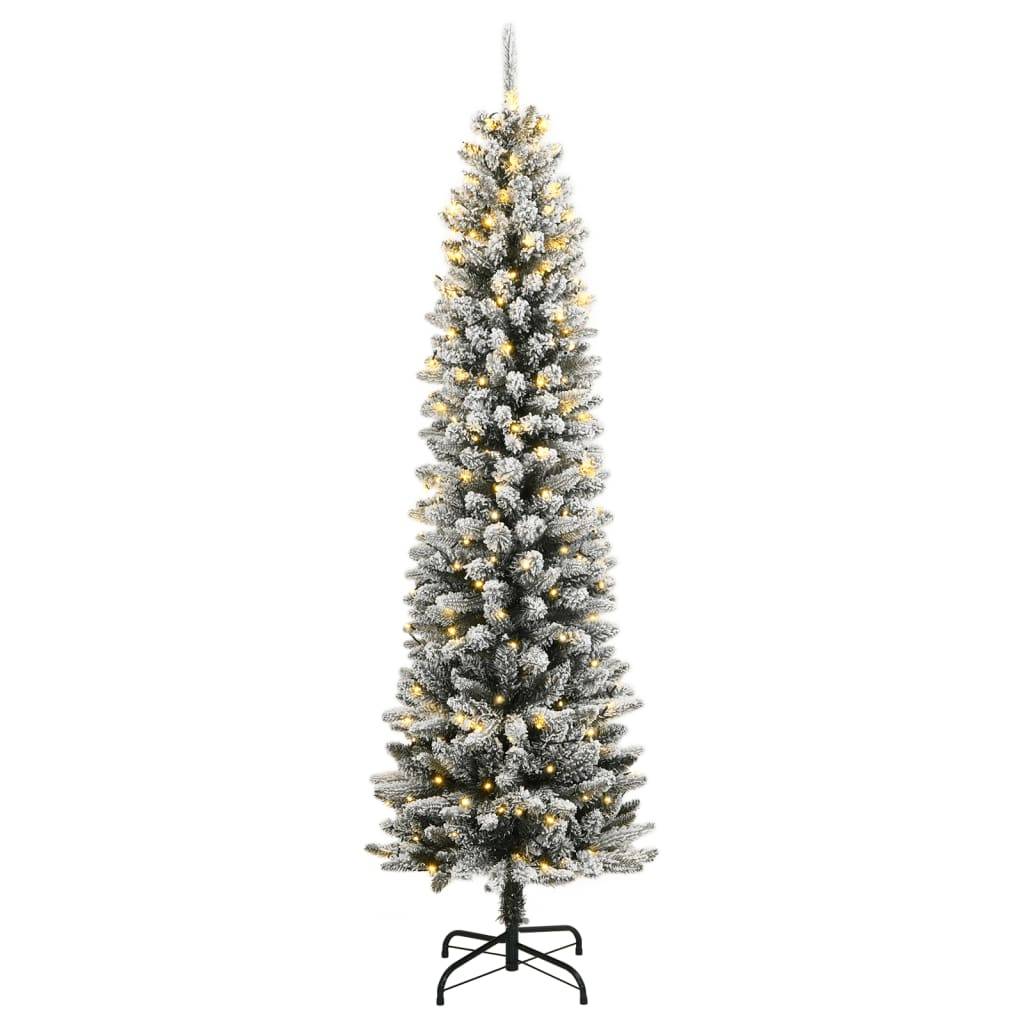 Sapin de Noël | Arbre de Noël artificiel 300 LED et neige floquée 180 cm Maison Chic