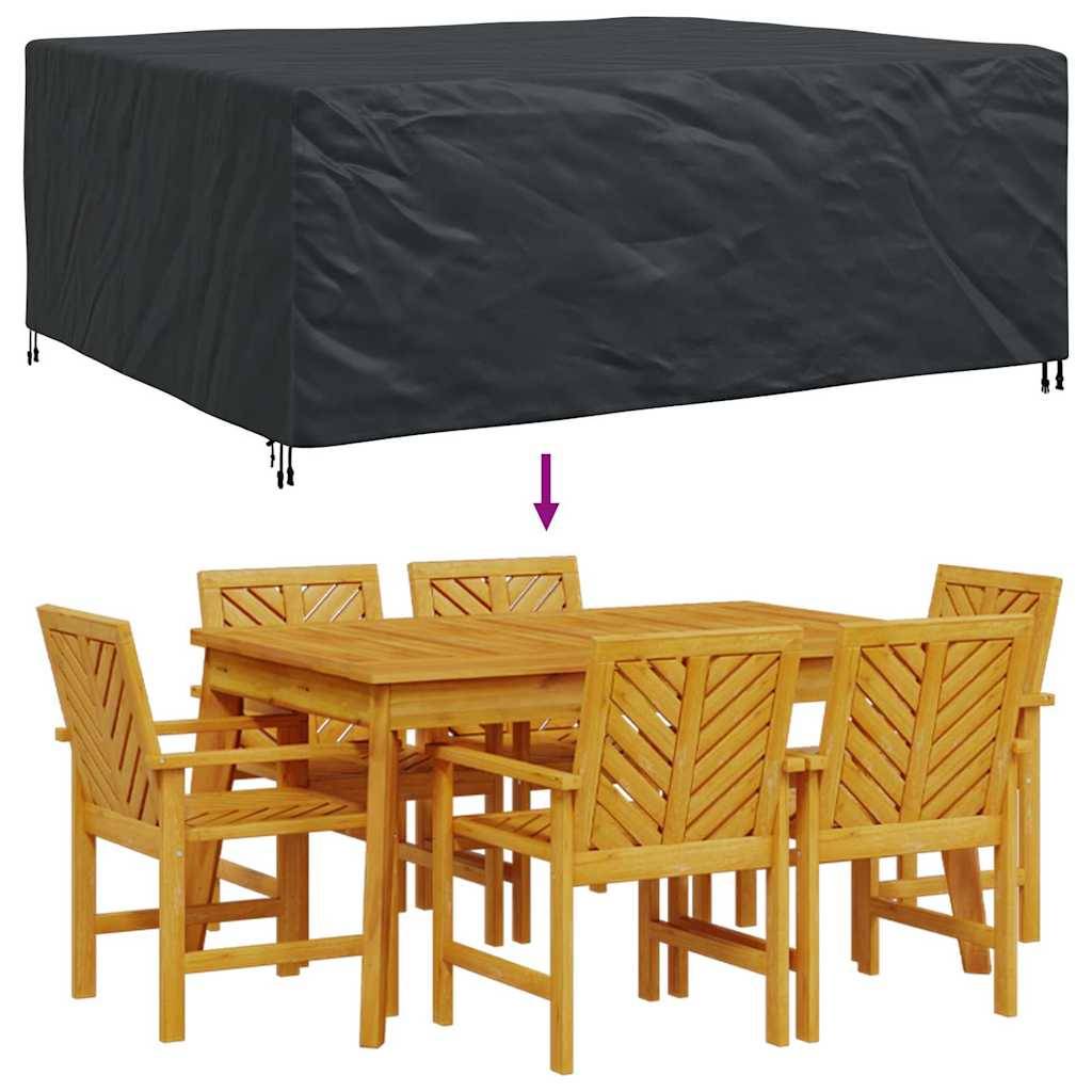 Housse Imperméable Haute Qualité 600D pour Grande Table de Jardin Protection Intempéries Noir 250x210x90 cm – ComfortXL Outdoor Living - Image 5