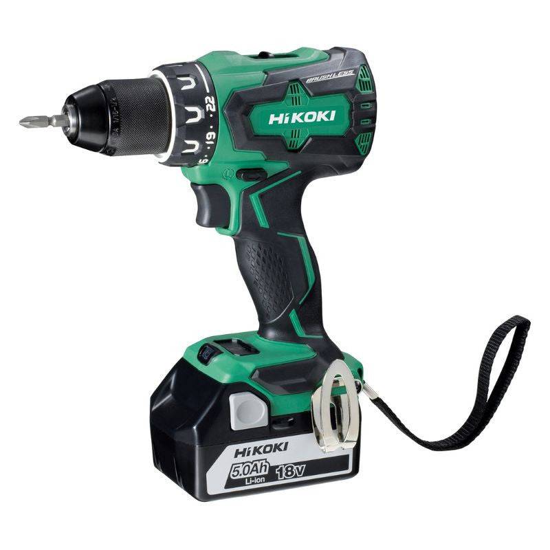 Perceuse à percussion 18V - HIKOKI - avec 2 batteries 18V 5.0Ah BSL1850MA + chargeur + coffret - DV18DEWJZ - Image 2