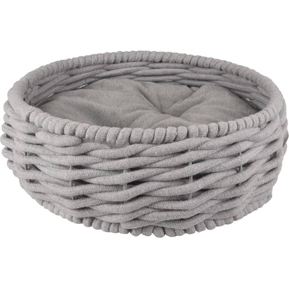 Flamingo - Panier tressé ø 42 cm gris pour chat et petit chien - Image 1