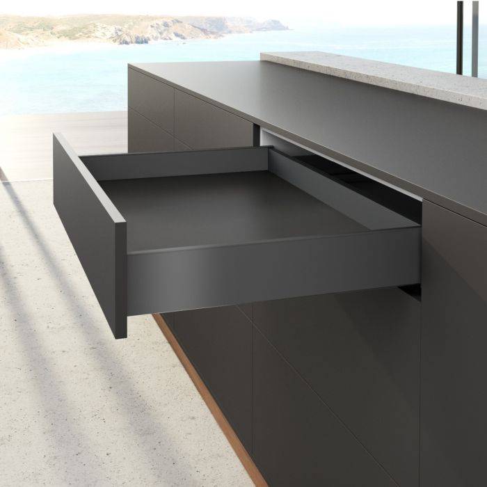 Profil Avantech You L.450 x H.101 mm HETTICH Anthracite set - 9255328 - Image 1
