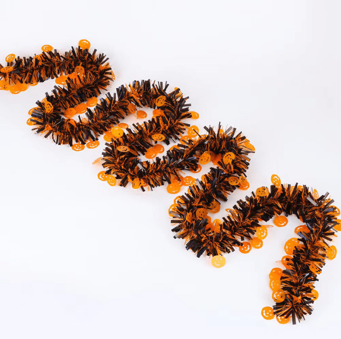8 rubans décoratifs citrouilles d'Halloween, guirlandes scintillantes, idéales pour les décorations murales et les sapins de Noël. - Image 8