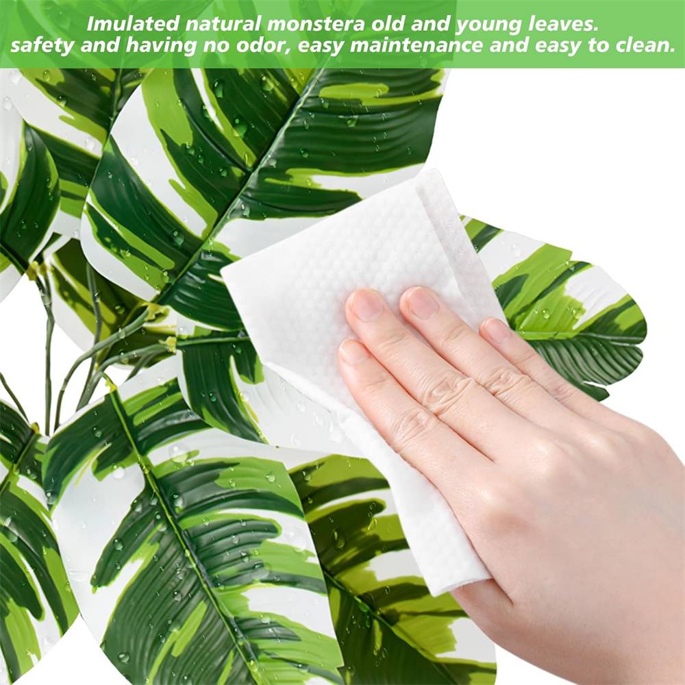 Plante Artificielle Feuille de Bananier - Décoration Tropicale Sans Entretien pour Intérieur - Lytech - Image 2