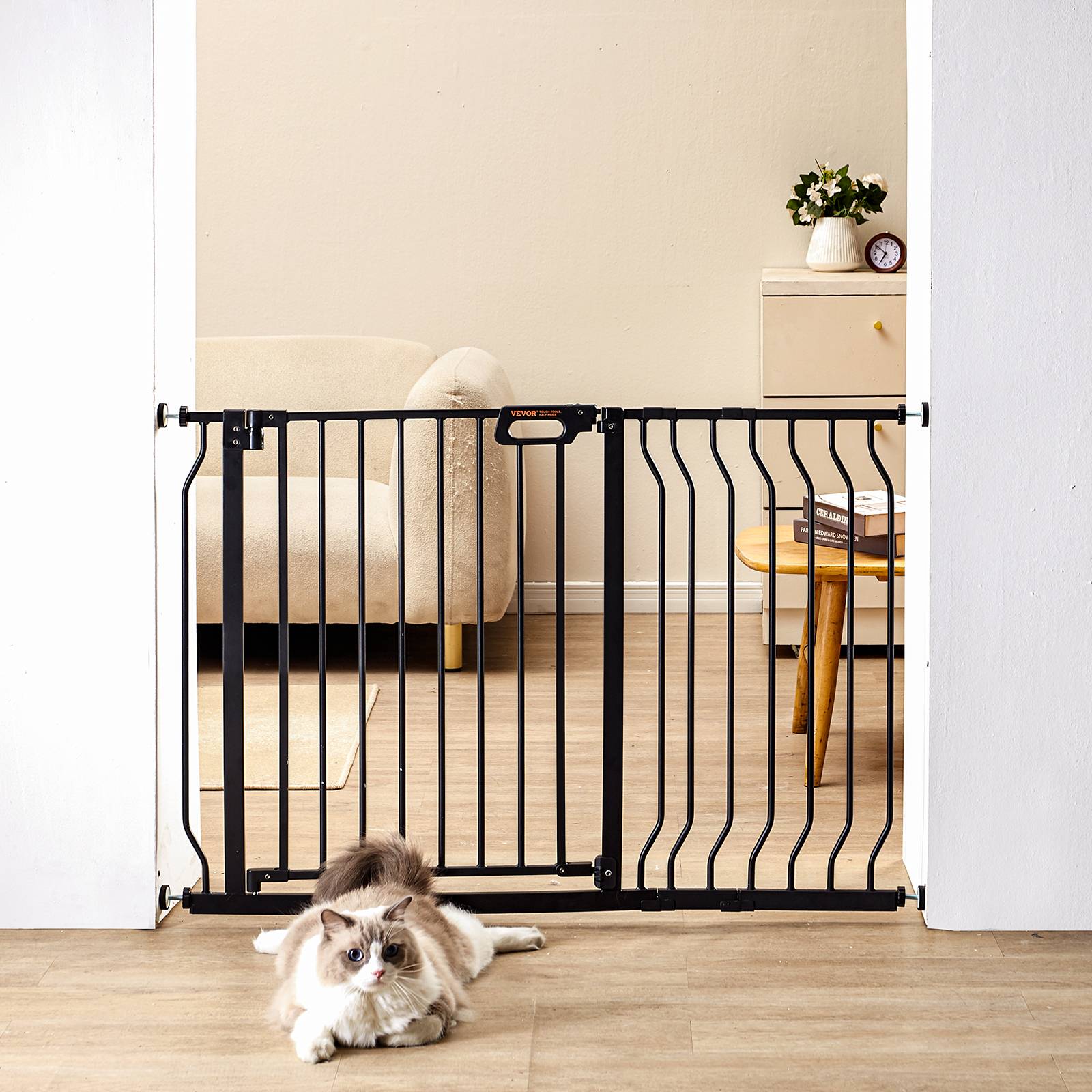 VEVOR Barrière de Sécurité Extensible Barrière d'Escalier Enfant 75-123x76 cm - Image 1