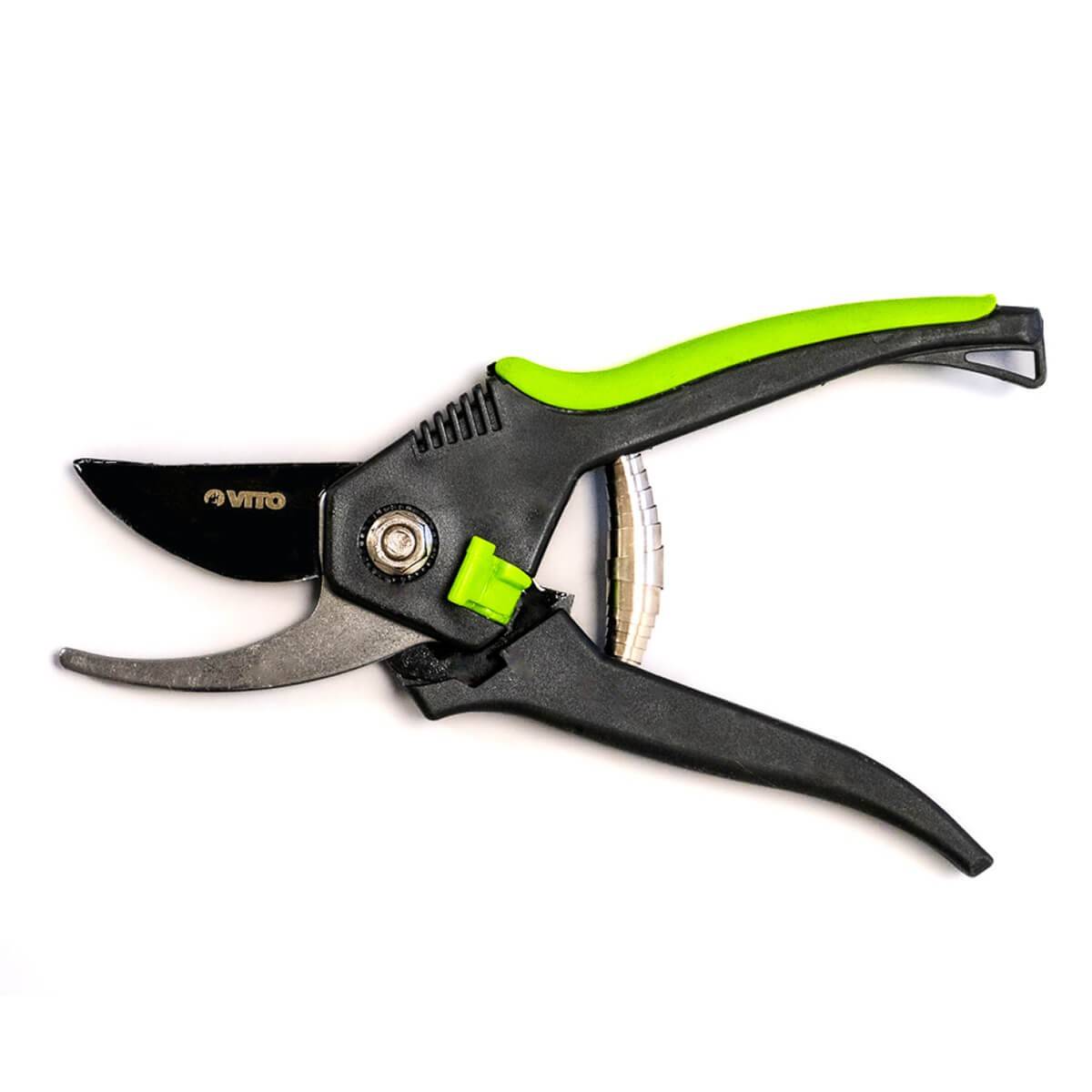 Sécateur de Jardin manuel 20 cm  Ciseaux Jardinage Lame Acier Carbone VITO - Image 2