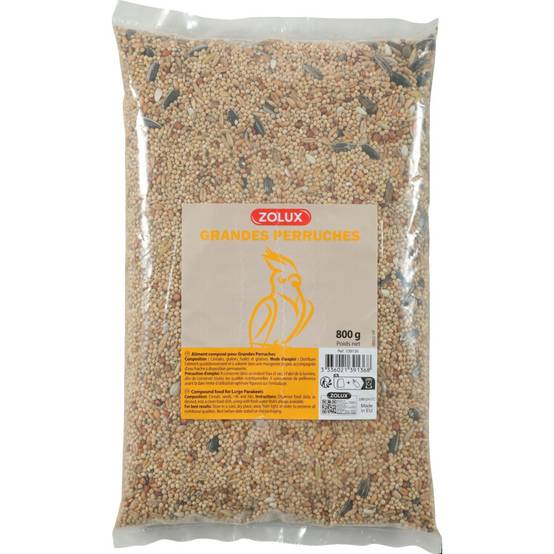 Zolux - Graines pour grandes perruches sac de 800 g pour oiseaux - Image 1