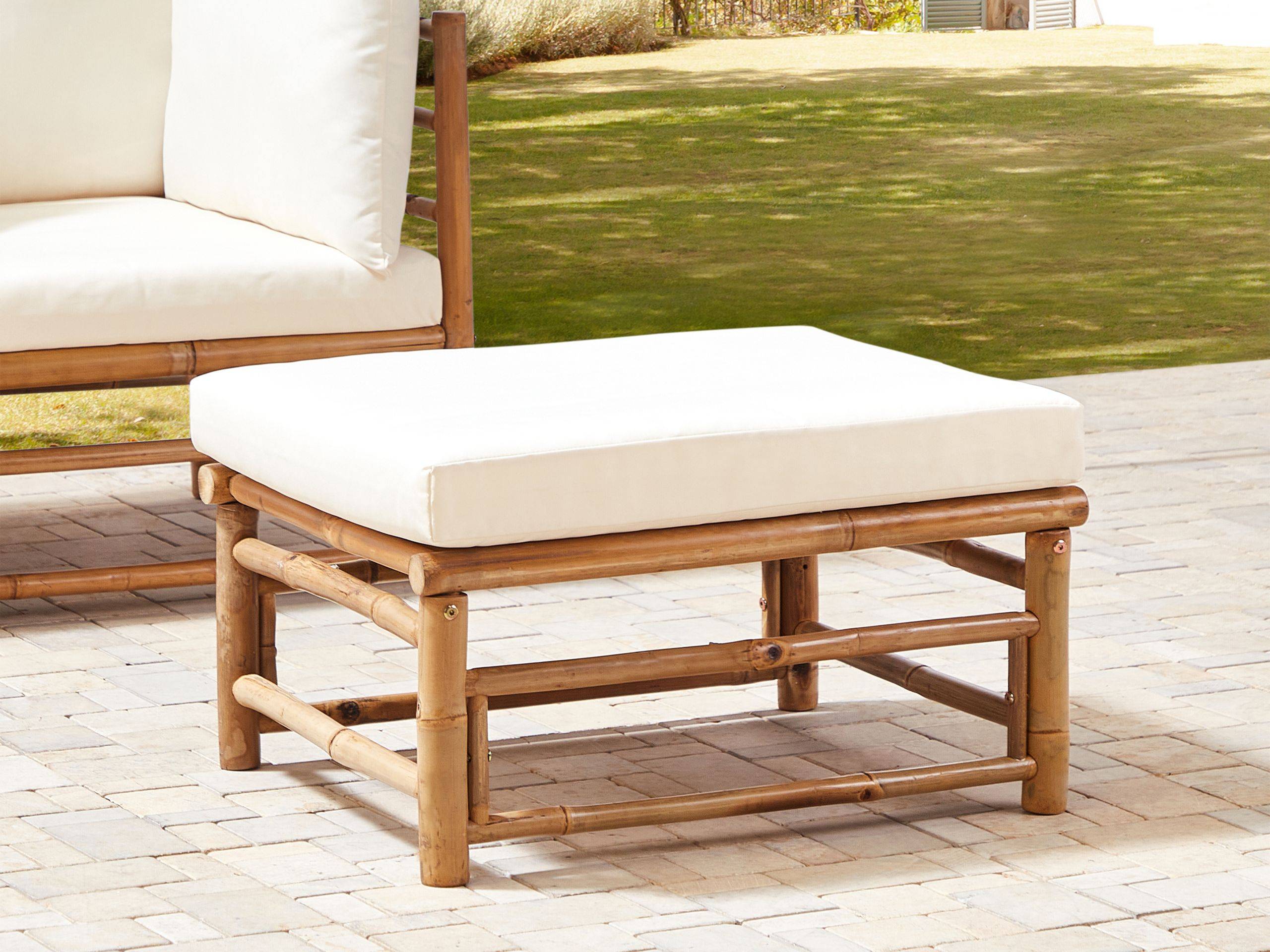 Beliani - Chaise de jardin Bambou Blanc cassé CERRETO - Beliani - Image 1