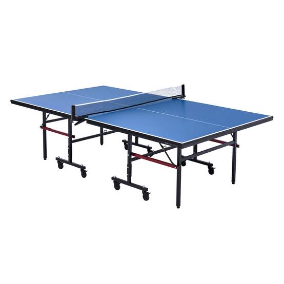 VEVOR Table ping-pong pro pliable, MDF 18 mm, filet rapide, roues verrouillables. Intérieur. - Image 1