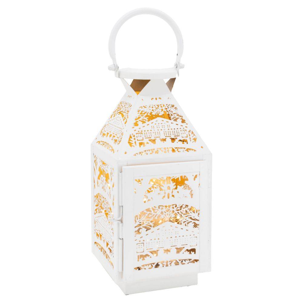 Aubry Gaspard - Lanterne carrée en métal blanc - Image 3