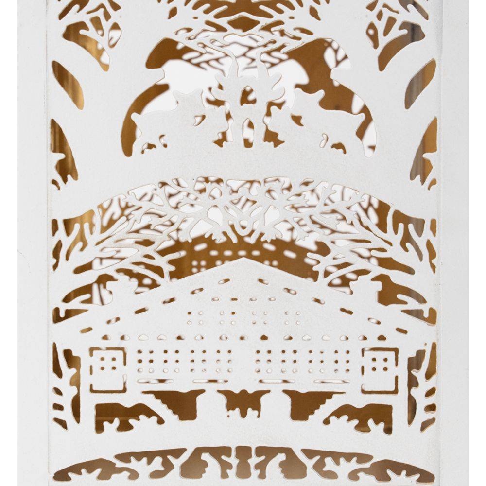 Aubry Gaspard - Lanterne carrée en métal blanc - Image 4