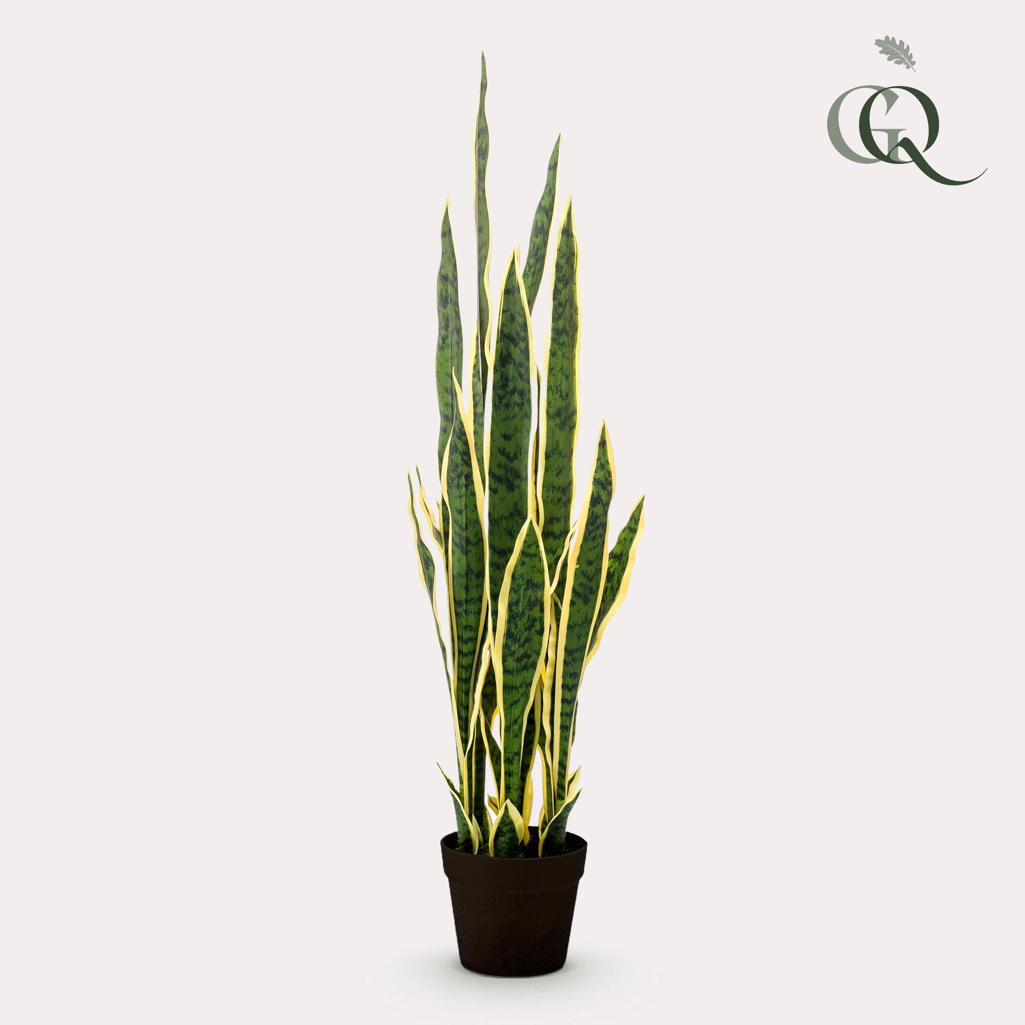 Plante Artificielle Sanseveria Trifasciata Intérieur Déco 97 cm - ComfortXL Green Living - Image 1