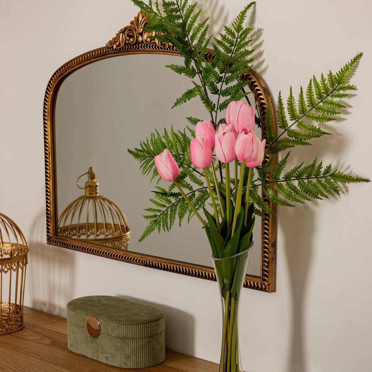 Atmosphera - Bouquet artificiel de 10 Tulipes Roses H 48 cm - Image 3