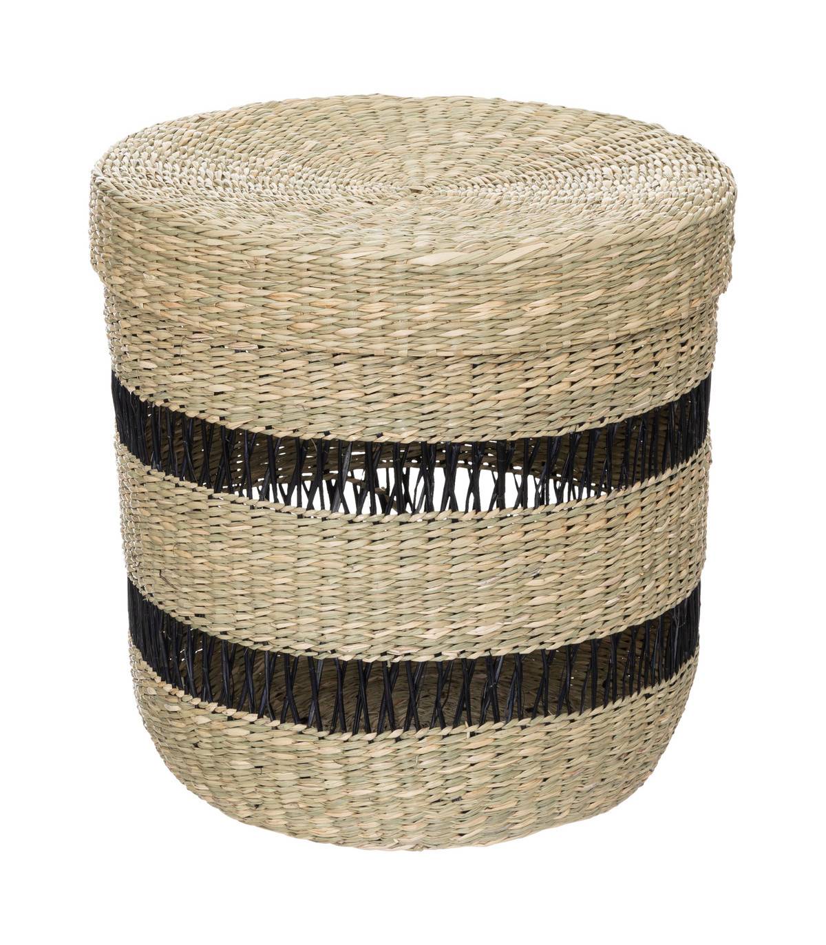 Lot de 2 paniers avec couvercle Jayla naturel - Image 3