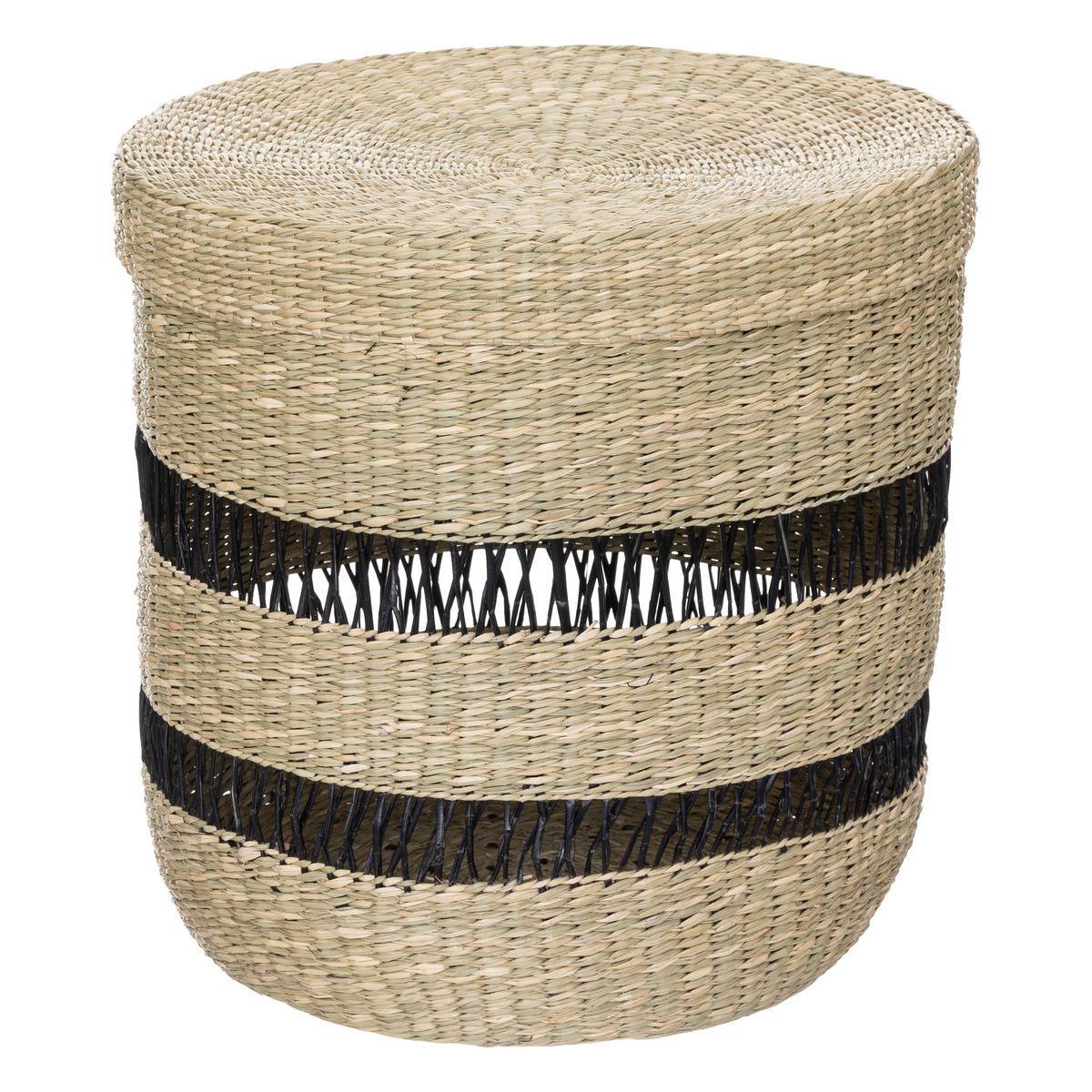 Atmosphera - Set de 2 paniers "Jayla" en jonc de mer D33/38cm - Atmosphera Créateur d'intérieur - Image 4