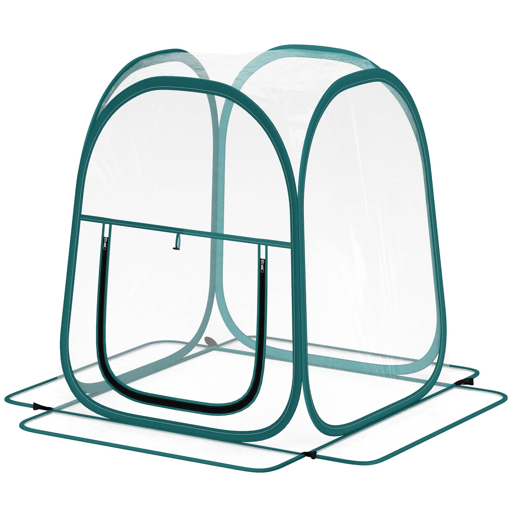 Maison Chic - Mini serre de jardin, mini pop up serre en PVC transparent, pour intérieur ou extérieur, pour légume, 70x70x80 cm - Image 1
