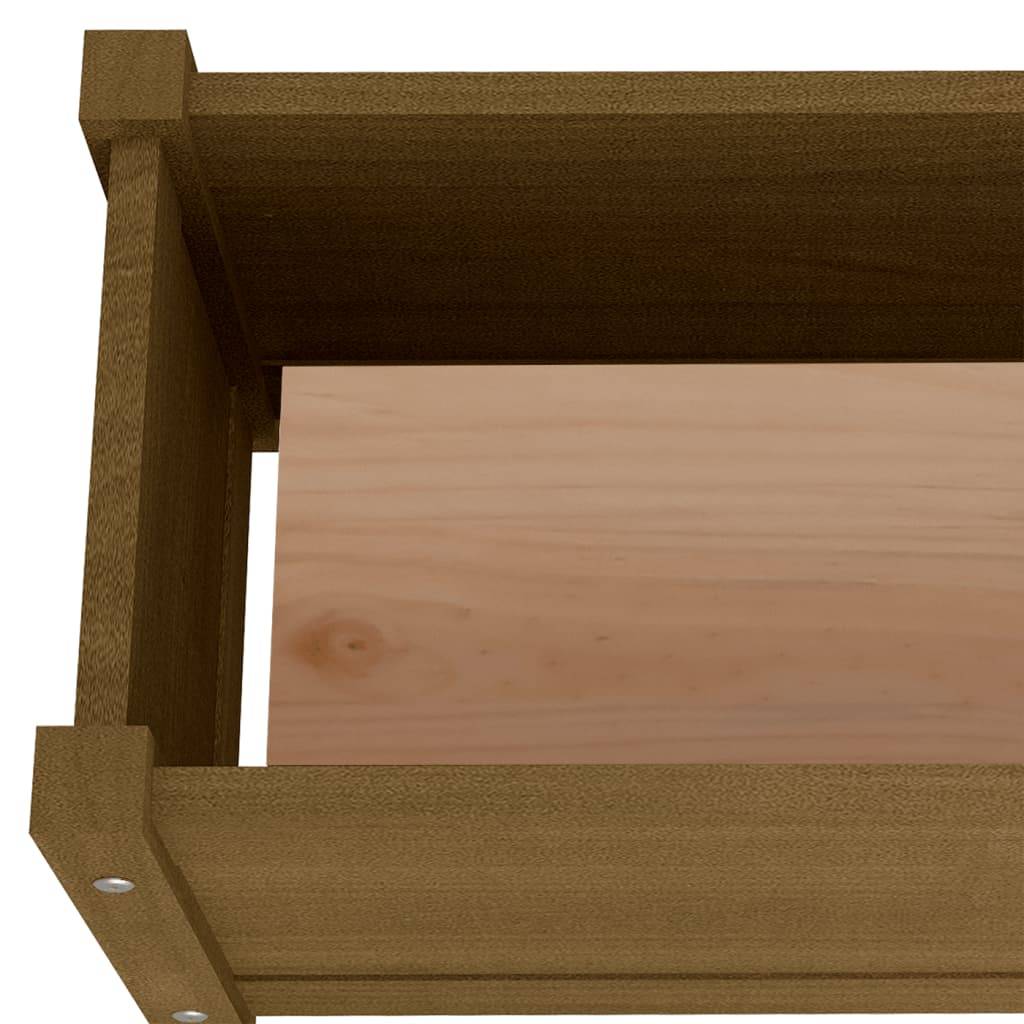 Maison Chic - Jardinière d'extérieur - Pot De Fleurs Marron miel 60x31x31 cm Bois de pin - Image 5