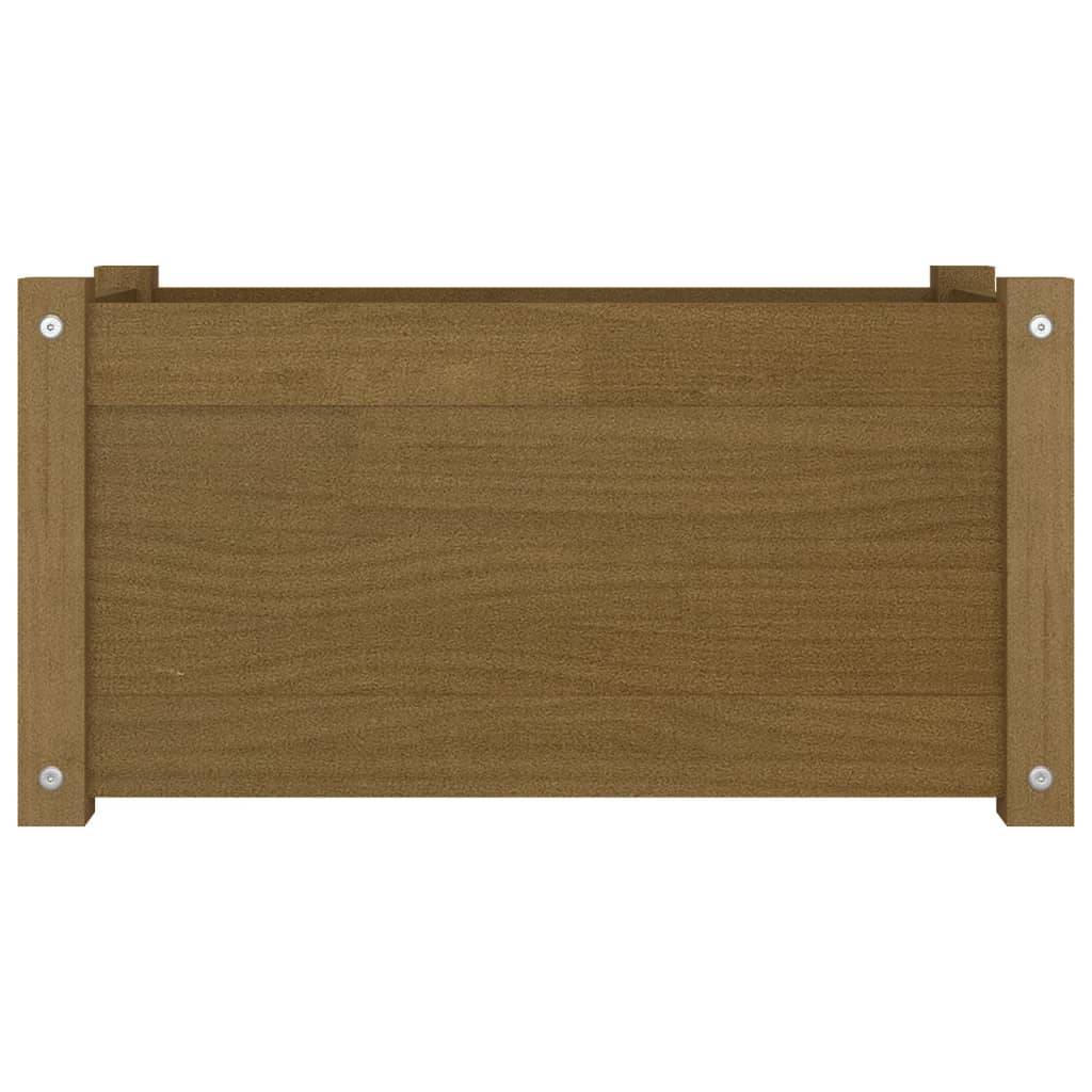 Maison Chic - Jardinière d'extérieur - Pot De Fleurs Marron miel 60x31x31 cm Bois de pin - Image 3