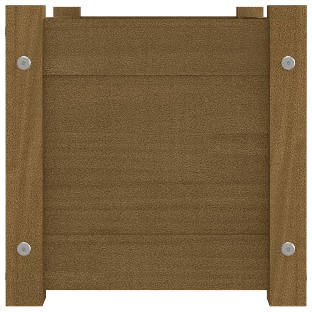 Maison Chic - Jardinière d'extérieur - Pot De Fleurs Marron miel 60x31x31 cm Bois de pin - Image 4
