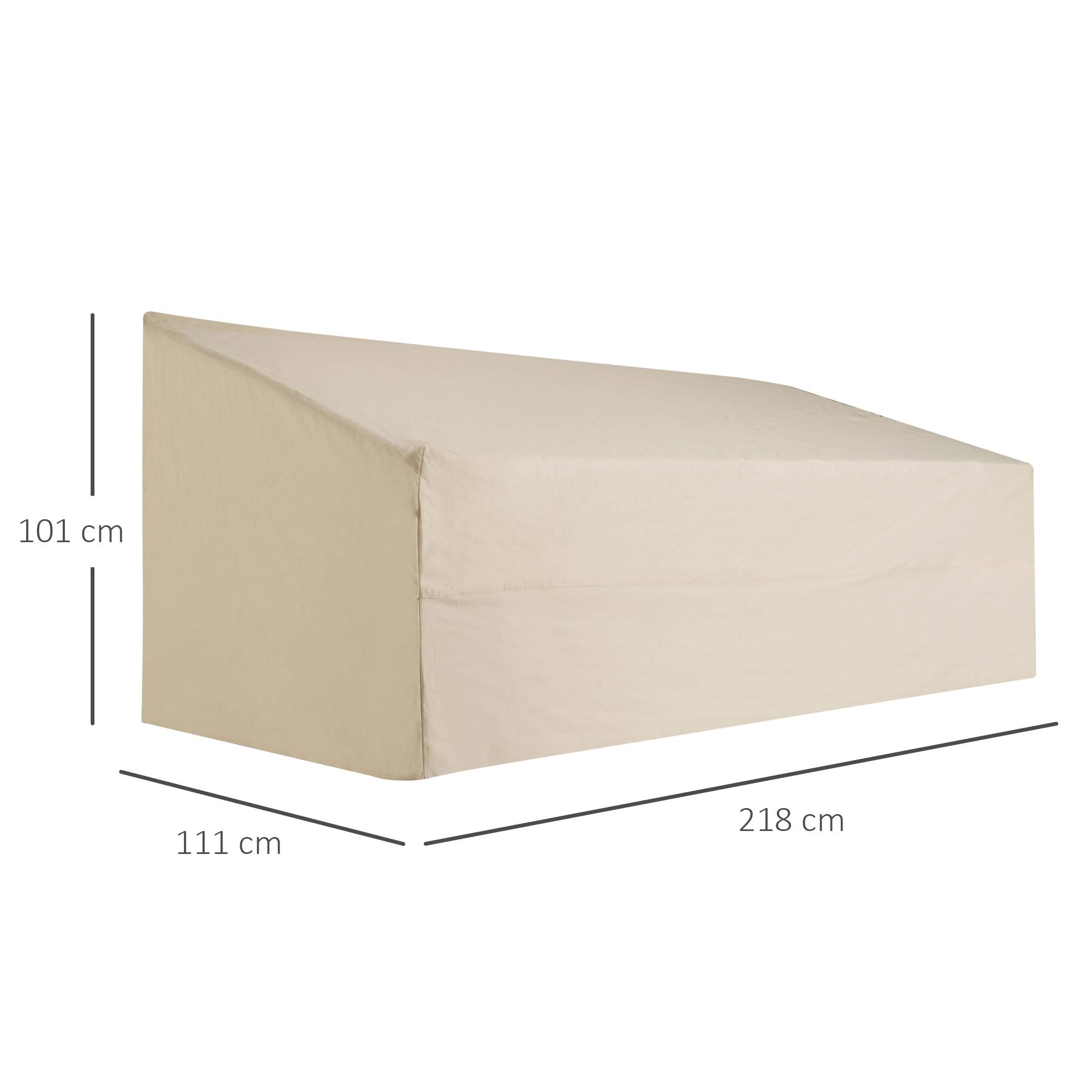 Housse imperméable beige pour banc 3 places (218 x 111 x 101 cm) – Housse pour canapé ou mobilier de jardin - Image 5