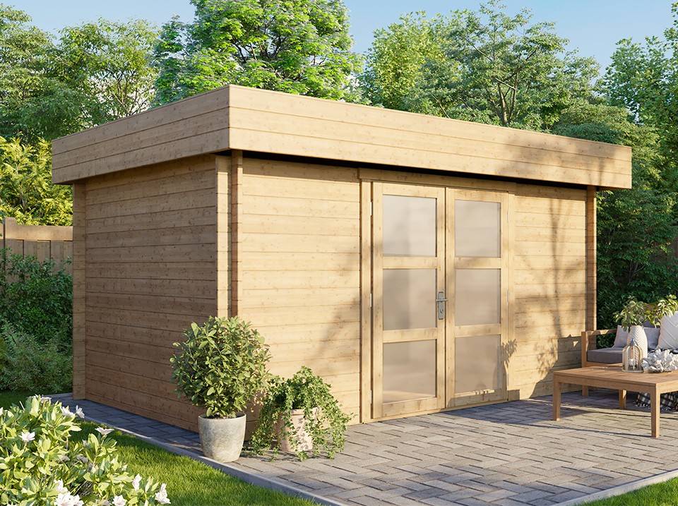 Direct Abris - Abri de Jardin WELLAND 10m2 - 426 x 304 cm - Epaisseur des murs : 28mm - Epicea - Cabane de Jardin Bois - Stockage - Image 1