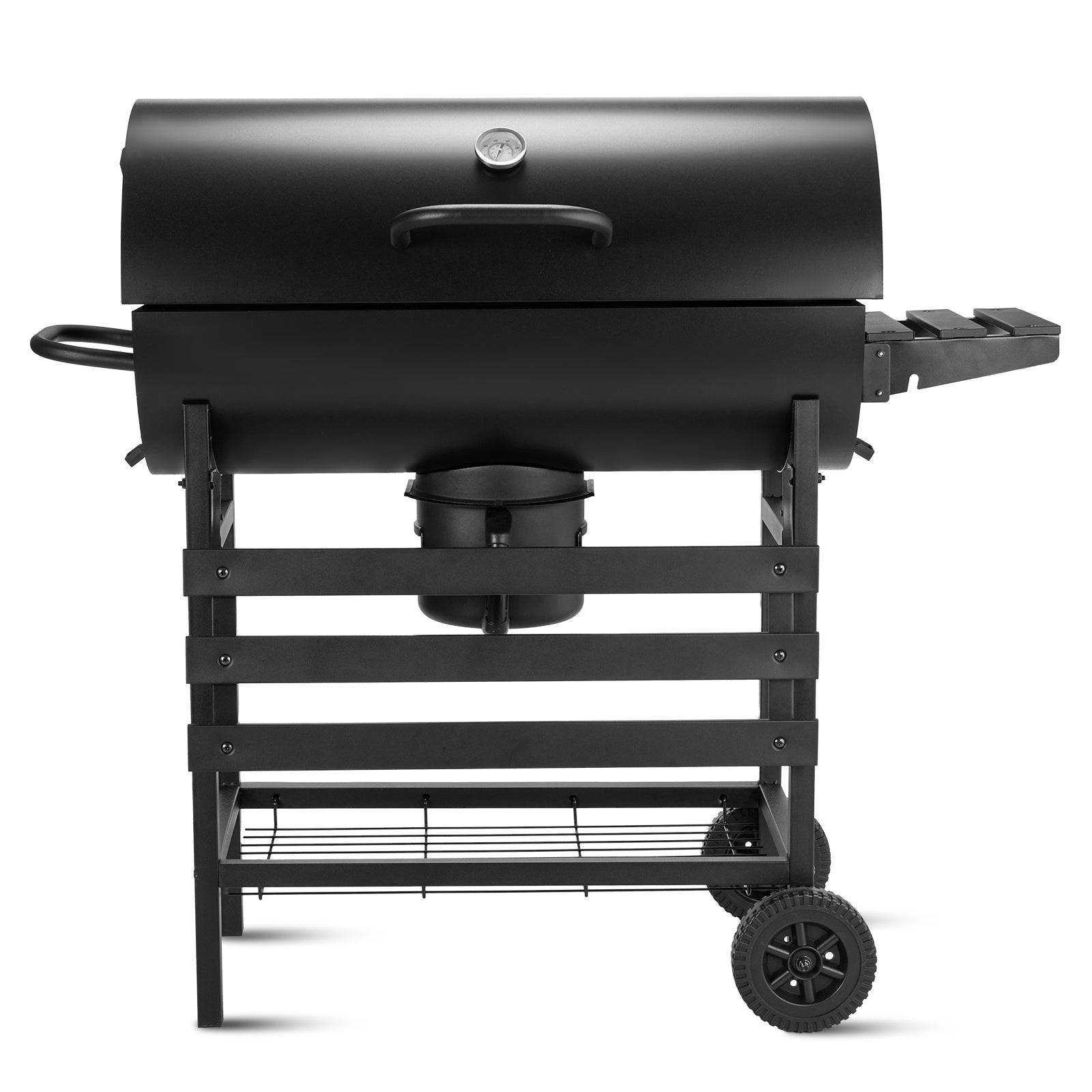 Barbecue au charbon de bois, barbecue au charbon de bois XXL avec couvercle, tiroir à cendres, gants résistants à la chaleur, avec roulettes - Image 5