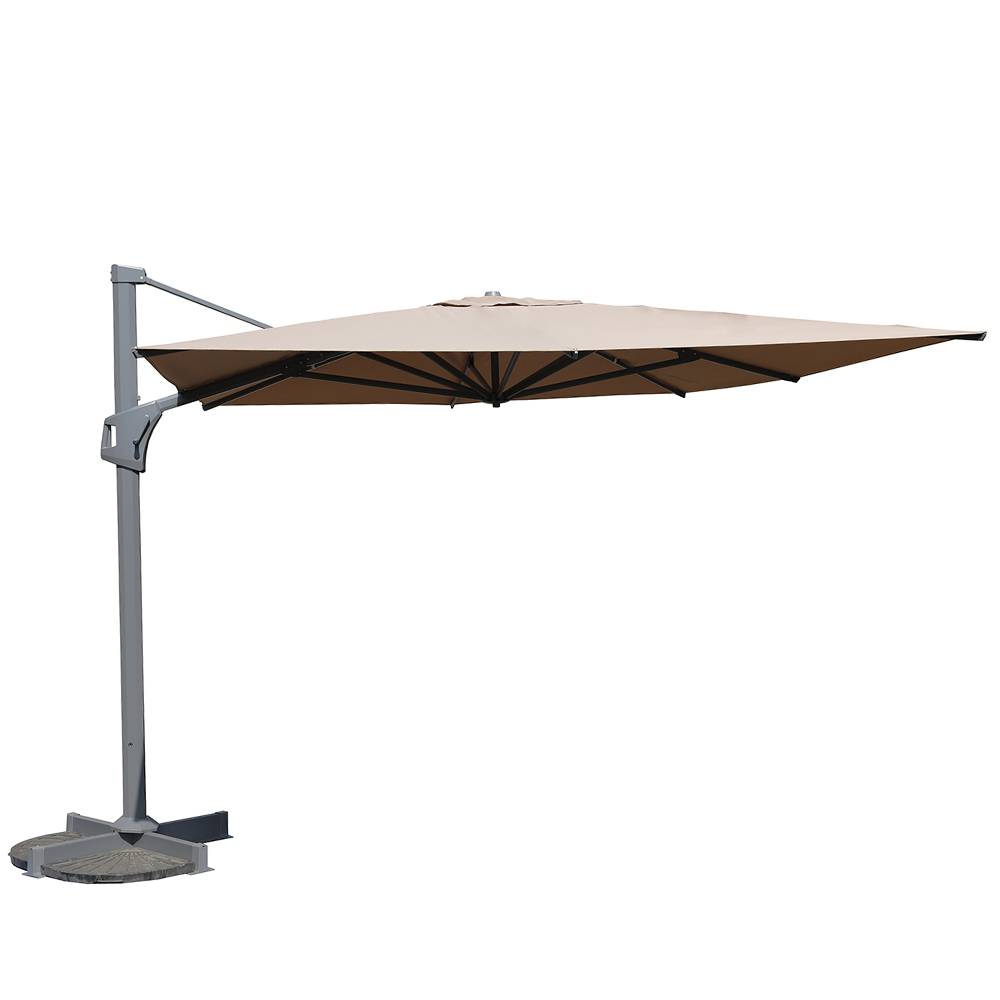 Parasol déporté taupe 4x3 m Neptunia - Gecko Jardin - Image 2