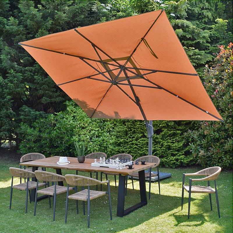 Parasol déporté taupe 4x3 m Neptunia - Gecko Jardin - Image 7